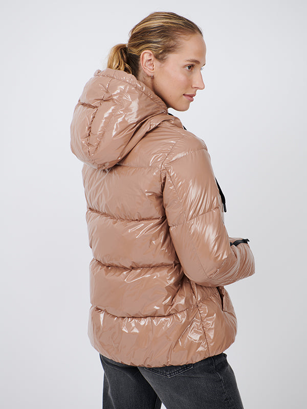 Herno Glossy Down Jacket in Macadamia