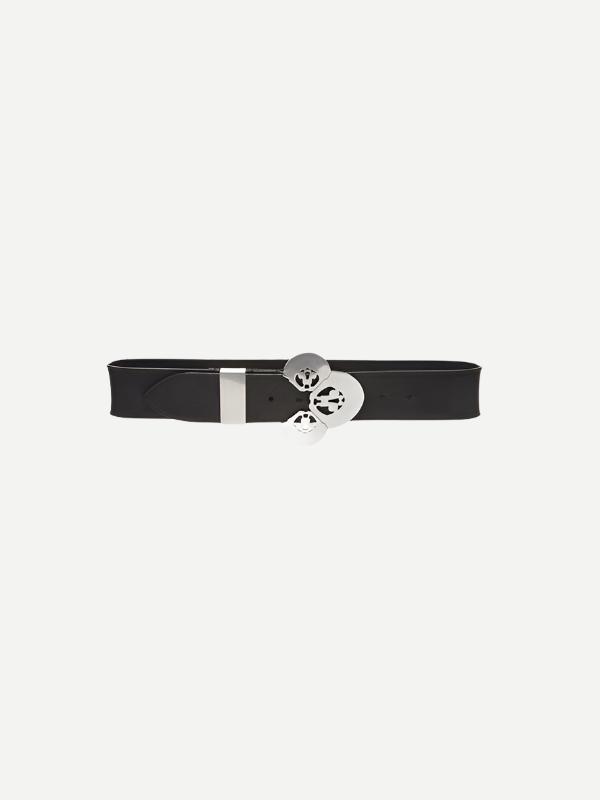 Isabel Marant Adaria Belt in Black/Silver