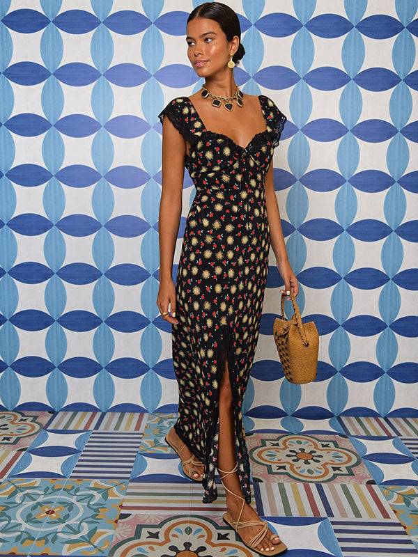 Rixo Amala Dress in Sun Petal Black
