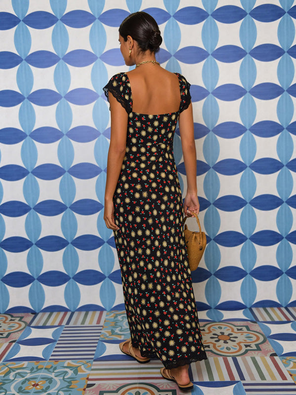 Rixo Amala Dress in Sun Petal Black