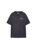 Anine Bing Ashton Tee Serpent in Washed Faded Black