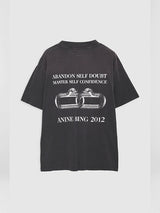 Anine Bing Ashton Tee Serpent in Washed Faded Black