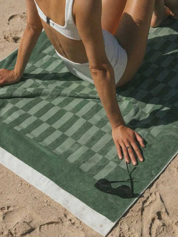 Basil Bangs Beach Towel in Sage