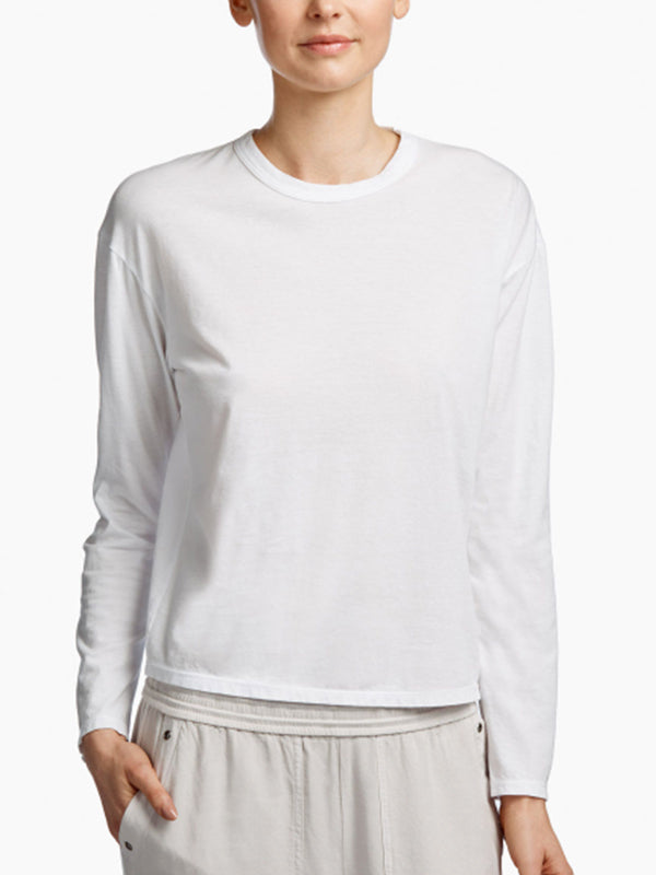 James Perse Boxy L/S Tee in White