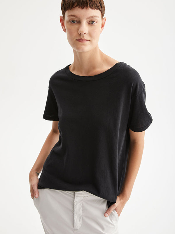 Nili Lotan Brady Tee in Washed Black