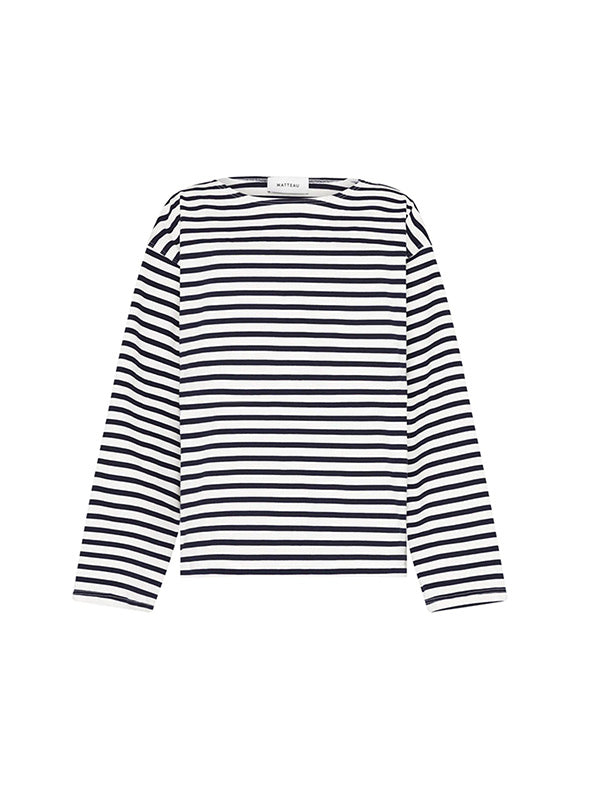 Matteau Brenton Stripe Tee in Navy