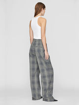 Anine Bing Carrie Pant in Grey Plaid
