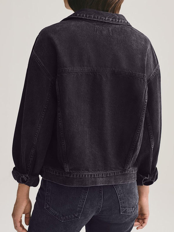 Agolde Charli Oversized Denim Jacket in Double Exposure