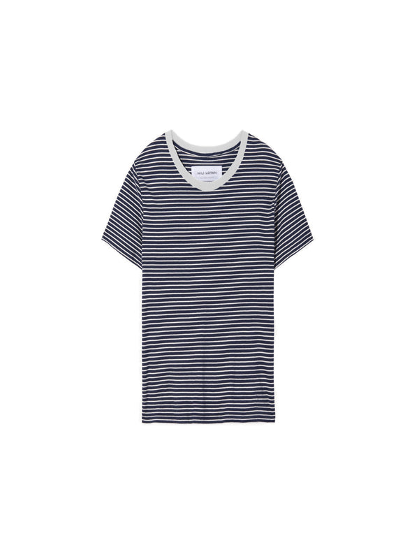 Corinne Tshirt in Navy Stripe