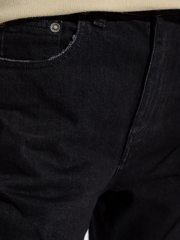 Golden Ws Cropped Flare in Denim