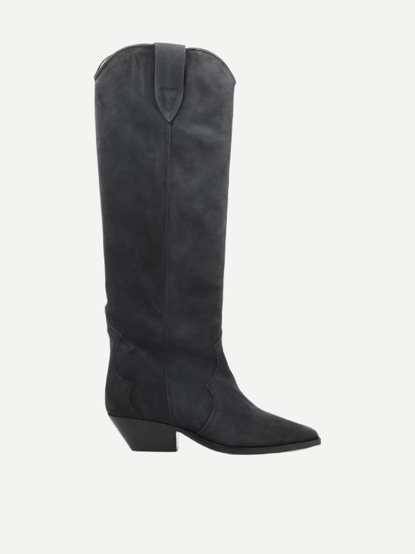 Isabel Marant Denvee High Boots in Faded Black