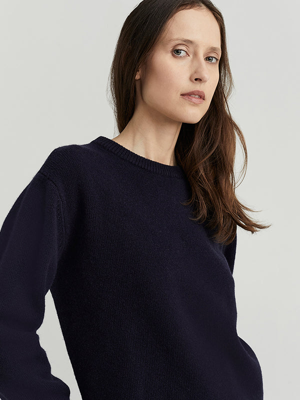 Jac + Jack Dura Sweater In Darkest Navy