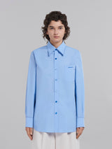 Marni Embroidered Logo Shirt in Light Blue