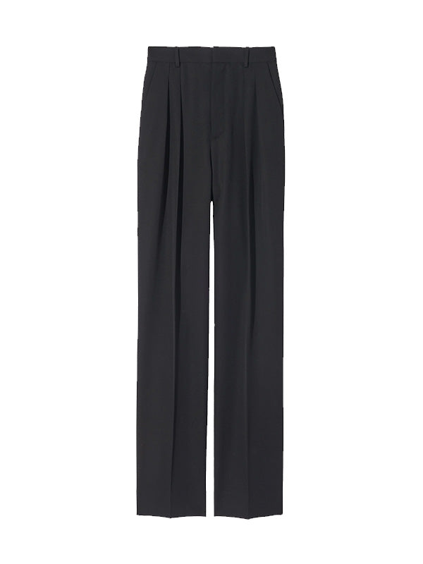 Etienne Pleated Pant in Black