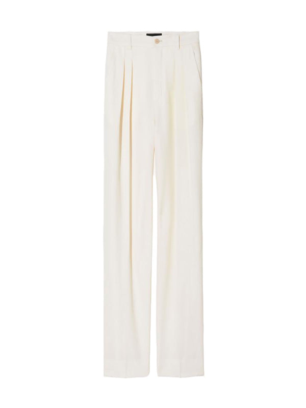 Nili Lotan Etienne Pleated Pant in Ivory