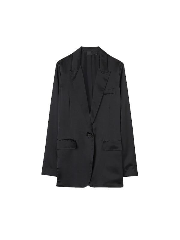 Nili Lotan Eveline Silk Jacket in Black