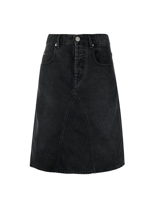 Isabel Marant Etoile Fiali Skirt In Faded Black