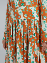 Floral-print Silk Midi Skirt