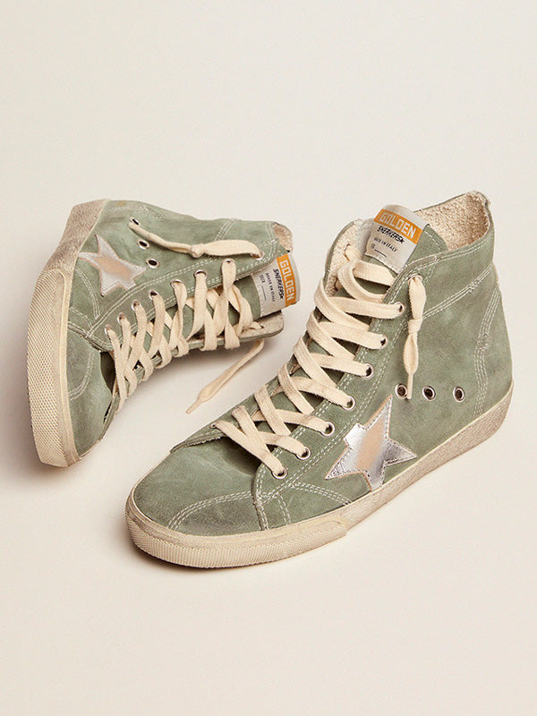 Golden Goose Francy in Military Green Suede