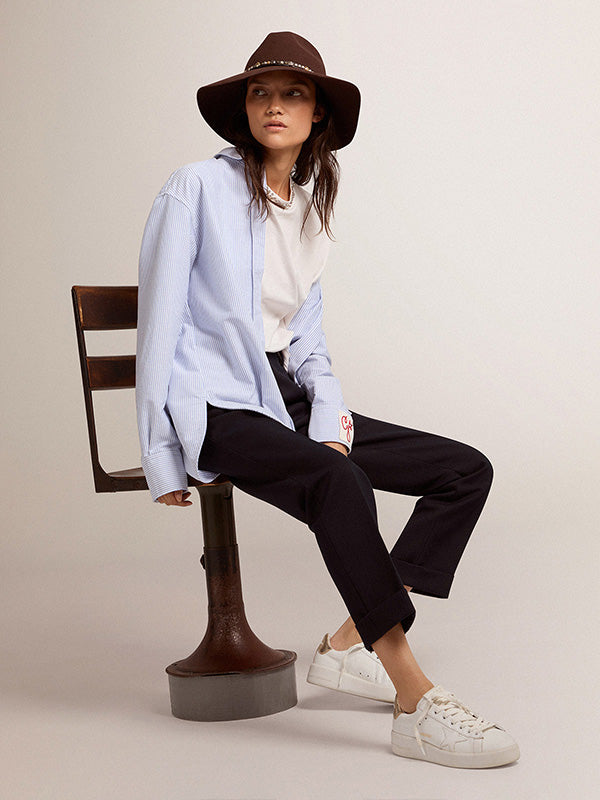 Golden Ws Boyfriend Shirt Striped