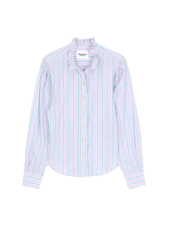 Isabel Marant Etoile Jancis Shirt in Green/Lilac
