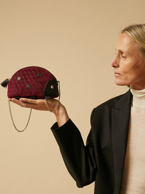 Anya Hindmarch Ladybird Cross Body in Raspberry