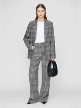 Anine Bing Carrie Pant in Grey Plaid