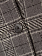 Anine Bing Madeleine Blazer in Grey Plaid