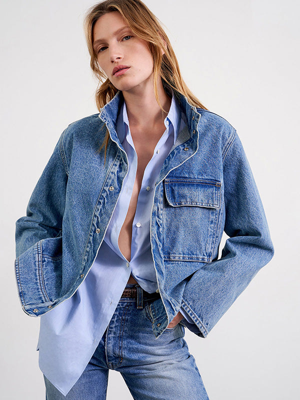 Nili Lotan Marilou Denim Jacket in Summer Wash