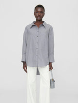 Anine Bing Mika Shirt in Grey and White Stripe