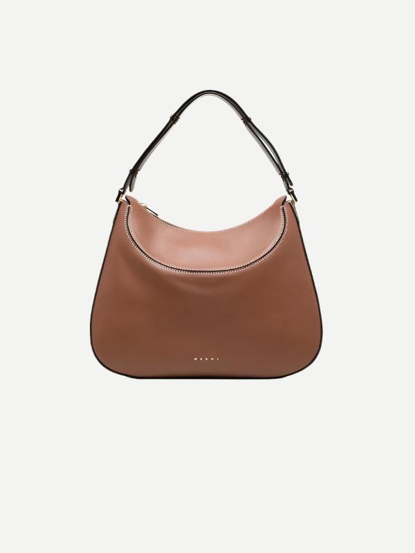 Marni Milano Large Shoulder Bag in Brown