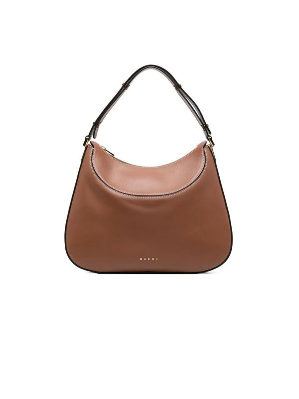 Marni Milano Large Shoulder Bag in Brown