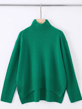 Aleger Cashmere N.07 Cashmere Chunky Polo in Emerald