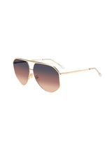 Oversized Aviator Sunglasses in Rose Gold