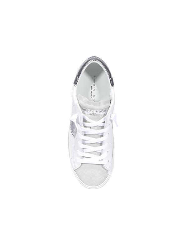 Philippe Model PRSX Low in Blanc Argent