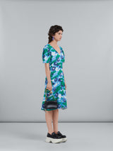 Marni Printed V-neck Midi Dress