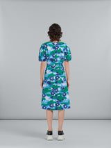 Marni Printed V-neck Midi Dress