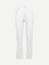 Agolde Riley High Rise Straight Crop In Whip