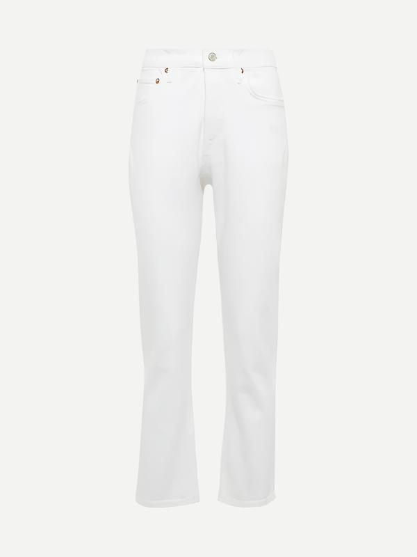 Agolde Riley High Rise Straight Crop In Whip
