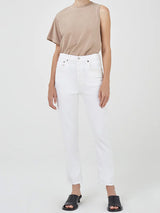 Agolde Riley High Rise Straight Crop In Whip