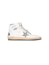 Golden Goose Sky Star in White & Silver Glitter