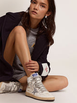 Golden Goose Sky Star in White & Silver Glitter