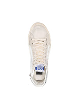 Golden Goose Slide in Glitter Silver & White Net