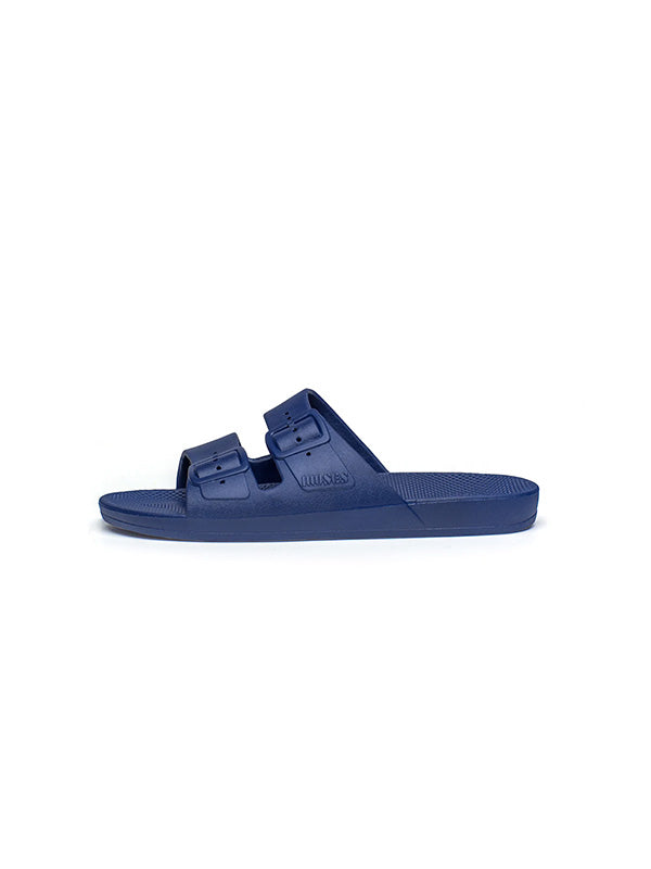 Freedom Moses Solid Slides in Navy