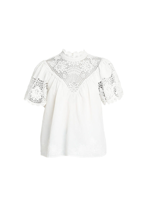 Ulla Johnson Sofia Top in Ivory  Edit alt text