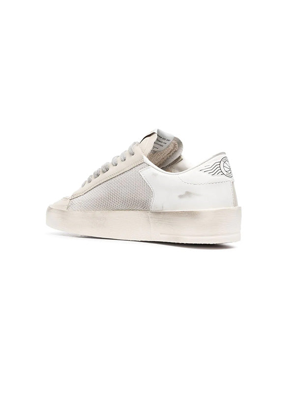 Golden Goose Stardan in Silver Net & Black Star