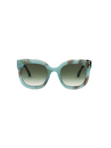 Isabel Marant Steffy Square Sunglasses in Marble Green