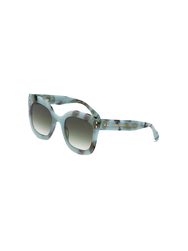 Isabel Marant Steffy Square Sunglasses in Marble Green
