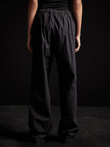 James Perse Stretch Poplin Wide Leg Pant In Black