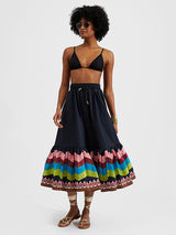 La DoubleJ Sunset Skirt in Sunset Navy Placee